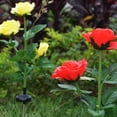 thumbnail image 1 of RedThree Red RosesSolar Jardín Estaca Luces Led Colorido Tres Flores Rosas Foco Patio Patio Camino Decoración, 1 of 4
