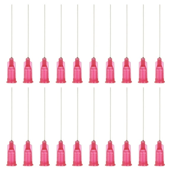 25 agujas de dispensación, 102 piezas de agujas de dispensación de punta roma de 1.5 pulgadas con jeringas de bloqueo Luer para rellenar tintas líquidas, adhesivos, aceites, rojo