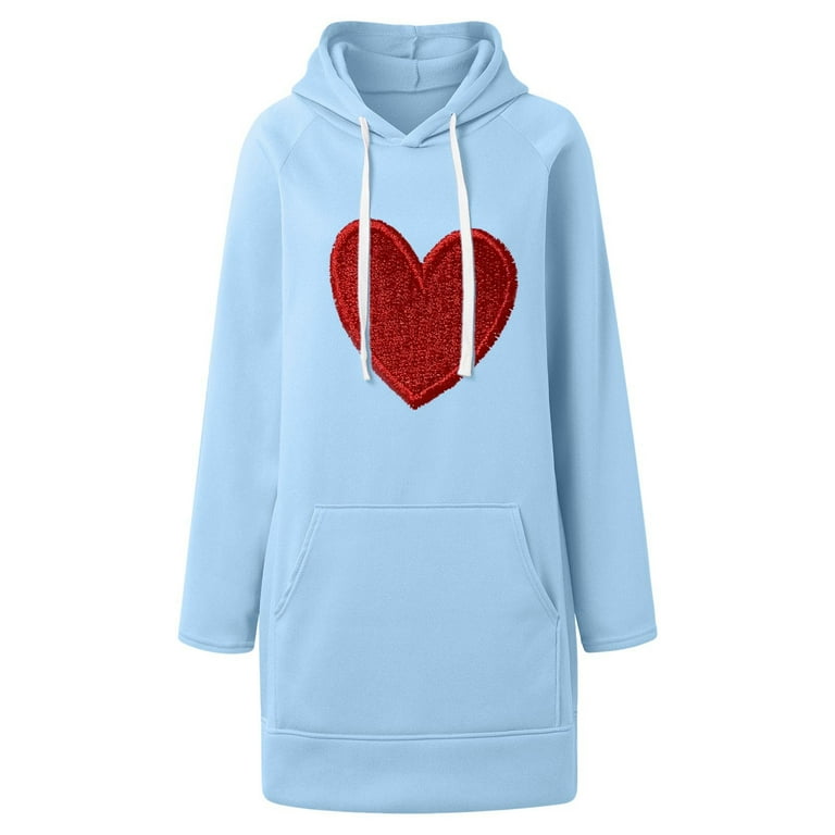 The Warmy Oversized Hoodie Dress For Women Casual Drawstring Long Sweatshirt  With Pocket Fashion Split Hem Long Sleeve plus Size Dresses Summer Beaded  plus Size Formal Dresses Womens Winter plus Size -