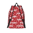 thumbnail image 2 of Lsque Popcorn2 Pattern Canvas Daypack, Durable Backpack, High-quality Versatile Backpack,Vintage Compact Backpack-Small, 2 of 6