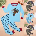 thumbnail image 5 of Paguaki Kids Pajamas Boys Long Sleeve Top And Pants 2-Piece Spring Summer Winter Warm Home Wear Sleepwear Set, 5 of 9