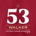 thumbnail image 5 of Men's Fanatics Christian Walker Red Arizona Diamondbacks 2023 World Series Name & Number T-Shirt, 5 of 5