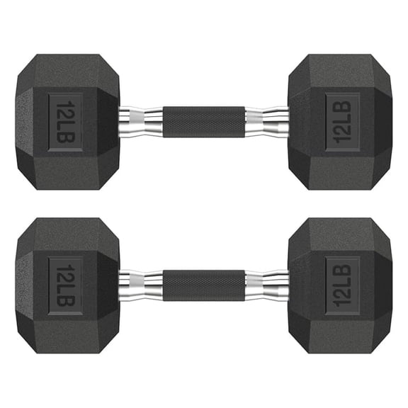 Hex Dumbbell Set 2.5-400 lb, Rubber Encased Exercise & Fitness Dumbbells, Weights Dumbbells Set of 2, Hand Weight for Strength Training