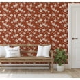thumbnail image 5 of S4sassy Self-Stick Decorative Wallpaper, Beige Rose Vine Print Wall Paper, Vinyl Waterproof Contact Paper, Brown, 25"x240" Removable Renter Friendly Wall Covering For Bedroom, Livingroom, Dining room, 5 of 9