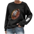 thumbnail image 3 of TaTaai Women Baseball Print Crew Neck Long Sleeve Drop Shoulder Top Hoodie Ladies Spring Autumn Daily Commute Street Wear Soft Comfortable No Fading Machine Washable Stylish Top Gift, 3 of 4
