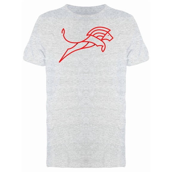 Cool Lion Red Doodle Tee Men's -Image by Shutterstock