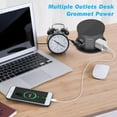 thumbnail image 6 of Automatic Pop Up Outlet, 4.33 inch Pop Up Outlet for Countertop with 15W Wireless Charger 3 AC Plug 1 USB-A 1 USB-C Hidden Outlet 5 FT Cord for for Kitchen/Home/Office (Grey), 6 of 7