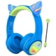thumbnail image 1 of Riwbox CF9 Auriculares Bluetooth para niños Oreja de Gato con luz LED, límite de Volumen Seguro de 85 dB, micrófono Incorporado y micrófono Boom para Llamadas, Auriculares inalámbricos y con Cable par, 1 of 5