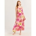 thumbnail image 3 of Joyspun Women’s Sleepwear Woven Strappy Maxi Nightgown, Sizes S-4X, 3 of 6