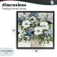 thumbnail image 4 of Stupell Industries Farmhouse White & Grey Blossoms Black Floating Frame Canvas Art, 18 x 18, by Carol Robinson, 4 of 8