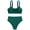 Green swimsuits for Women, variant on HAPIMO Women's 2Pc Bikini Sets Soild Color Sleeveless Vintage High Waist Tropical Hawaii Swimsuit Trendy Bikini Summer Beach Green L