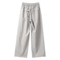 thumbnail image 4 of Straight Leg Sweatpants Women Women High Waist Wide Leg Pants With Studs Comfort Stylish Outfits Womens Sweat Pants Grey L, 4 of 5