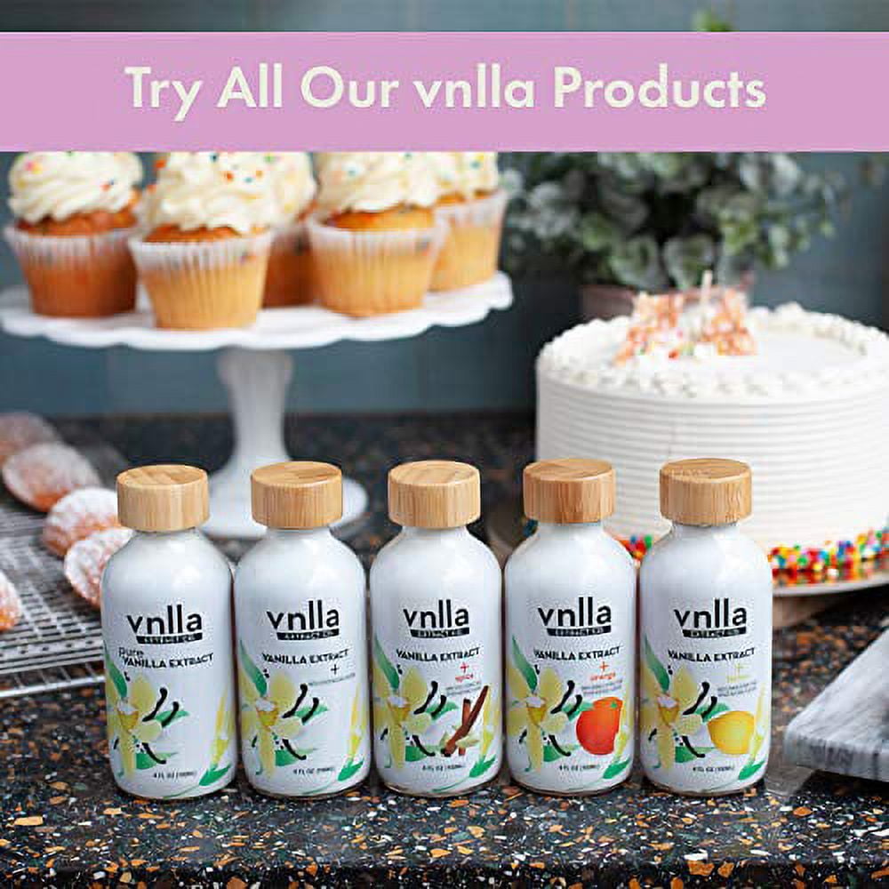 All Natural Pure Vanilla Extract 8oz - vnlla Extract Co. - Sustainably Sourced from Madagascar | No Artificial Flavors, Colors or Added Sugar | Perfect for Baking Cake, Cookies, And Bread.