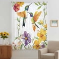 thumbnail image 3 of Spring Floral Sheer Curtains 45 Inches Long, Summer Botanical Birds Colorful Light Filering Curtains, Breathable Simi Curtain Privacy Drapes for Kitchen Bathroom Lightweight Small Window Treatment, 3 of 9