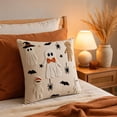thumbnail image 5 of PoyoKee Throw Pillow Covers 20x20, Halloween Embroidered Linen Outdoor Pillow Covers, Soft Pillowcase for Sofa Bed, Halloween Decorations Fall Decor, 5 of 7