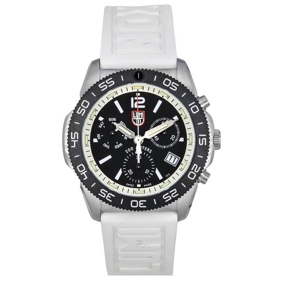 Reloj Suizo Luminox Pacific Diver con Cronógrafo y Correa Blanca para Hombre 3141