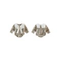 thumbnail image 2 of Cjfdfy Newborn Baby Girls Fall Romper Velvet Bubble Long Sleeve Doll Collar Ruffle Cuffs Jumpsuit With Big Bow Baby Vintage Clothes Infant Cute Coming Home Outfit 0-18M ﻿, 2 of 9