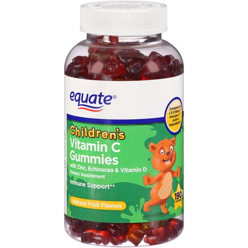 Equate Children's Vitamin C with Zinc Echinacea & Vitamin D Dietary ...