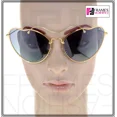 thumbnail image 3 of MIU MIU SCENIQUE Butterfly 55R Blue Gold Cat Eye Metal Wave Sunglasses MU55RS, 3 of 6