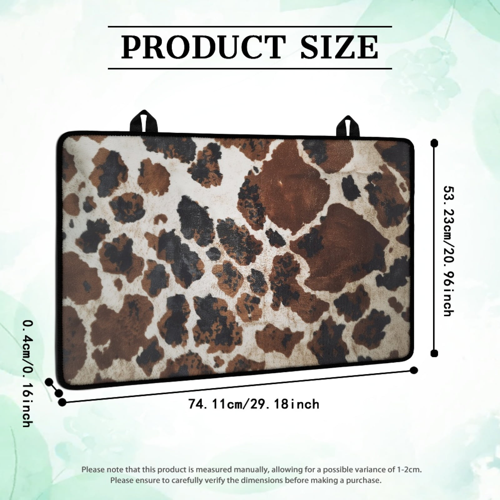 Renewold Glass Top Stove Cover Electric Stove Mat Foldable Non-slip Cooktop Mat Multipurpose Washer Dryer Top Protector Range Cover for Kitchen Counter, Brown Black Cow Print