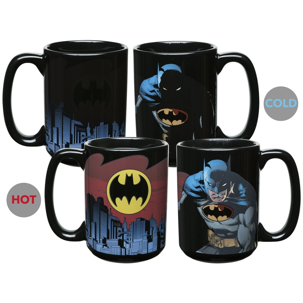 Zak Designs DC Comics Batman Unique Color Changing Ceramic Coffee Mug