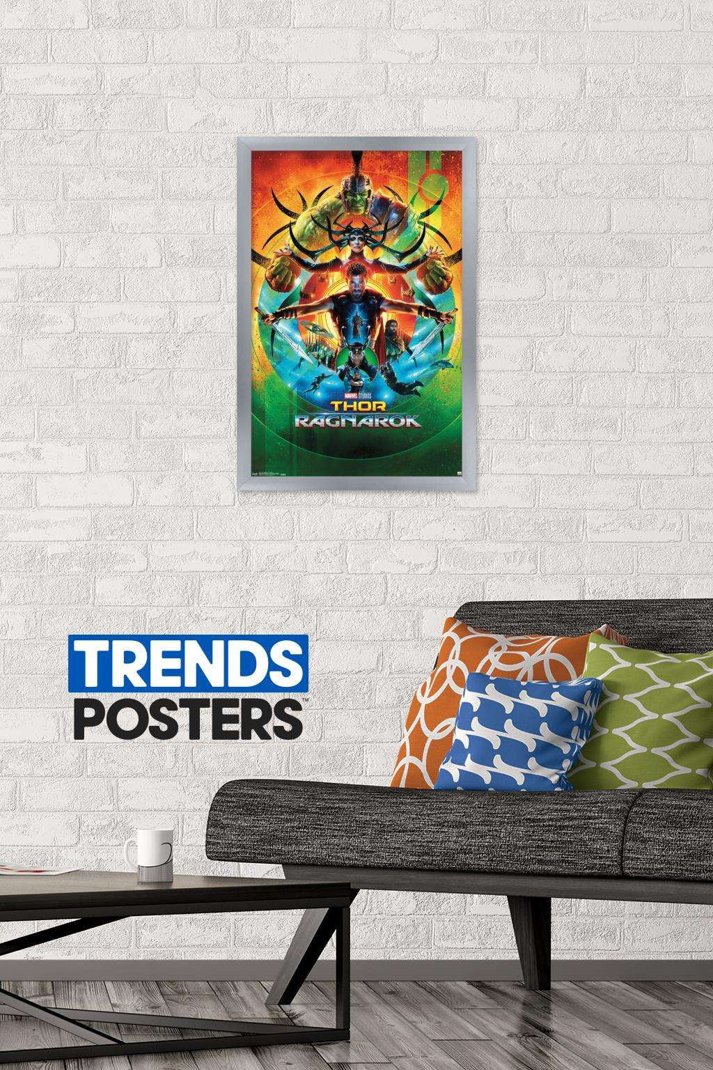 Marvel Cinematic Universe - Thor: Ragnarok - One Sheet Wall Poster, 14.725" x 22.375", Framed