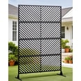 thumbnail image 1 of Bingirl Écran d'Intimité Autoportant en Métal 72x47 Pouces : Robuste, Résistant à la Rouille et Résistant aux Intempéries pour Patios Extérieurs - Idéal comme Panneau de Clôture, 1 of 8