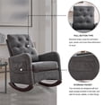 thumbnail image 4 of Modern Rocking Chair Upholstered Nursery Glider Rocker For Baby Comfy Armchair With Side Pocket For Living Room, 4 of 9