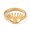 thumbnail image 2 of 304 Stainless Steel Hollow Adjustable Rings Golden Eye Size 6 1/4(16.7mm) Wide: 2~9.5mm 10pcs, 2 of 3