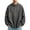 Gray, variant on Atkumj Crewneck Sweatshirt Trendy Waffer Knit Henley Neck Long Sleeve Sweatshirt Versatile Solid Color Men Pullover for Fall Winter M
