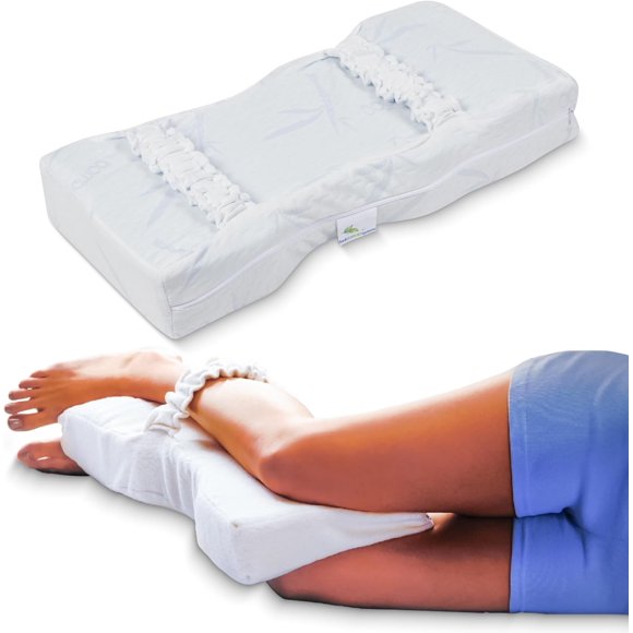 Back Support Systems Knee-T Memory Foam Leg Pillow Patented - Best Side Sleeper Pillow for Back Pain Relief, Hip and Sciatica Pain, Side Sleepers (Standard)