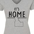 thumbnail image 4 of Inktastic It's Home- State of Idaho Outline Women's V-Neck T-Shirt, 4 of 5
