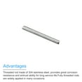 thumbnail image 4 of Unique Bargains Fully Threaded Rod M5 x 45mm 0.8mm Thread Pitch 304 Stainless Steel Right Hand Threaded Rods Bar Studs 5 Pack, 4 of 4