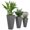 Gray, variant on GVN Garden Planters, Flower Pots,Modern Tall Planters Set of 3 MgO Stackable Flower Pots with Drainage Holes, Black