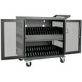 thumbnail image 2 of Tripp Lite 32-port Usb Charging Cart Storage Station Android Tablet Ipad - Push/pull Handle - 4 Casters - 4" Caster Size - Steel - 34.8" Width X 21.6" Depth X 36.1" Height - Black - For 32 (csc32usb), 2 of 7