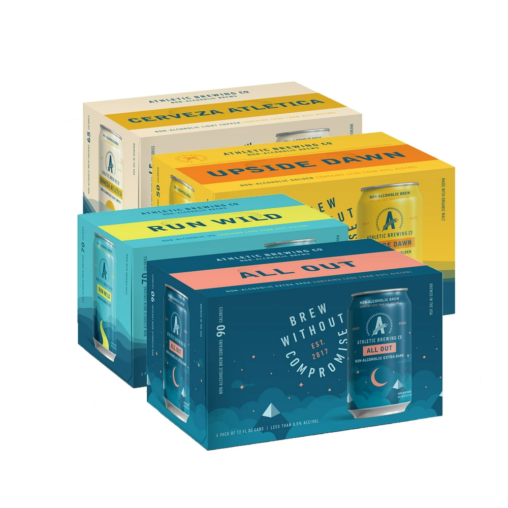 Athletic Brewing Company Craft NonAlcoholic Beer Run Wild IPA & Golden Ale & Cerveza & All