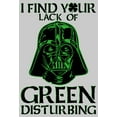 thumbnail image 2 of Men's Star Wars St. Patrick's Day Darth Vader I Find your Lack of Green Disturbing  Sweatshirt Athletic Heather 3X Large, 2 of 4