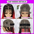 thumbnail image 4 of Braided Wigs for Women Full Double Lace Braided Wigs Knotless Box Synthetic Lace Front Braided Wigs Cornrow Braids with Baby Hair Handmade Braided Wigs 32 inches (OT/Red Color), 4 of 7