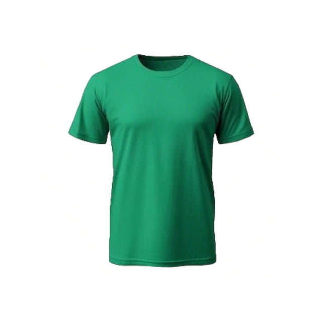 Playera Slim Fit Unisex Cuello Redondo Manga Corta Strech Color Verde Talla Grande Marca Emil SaEs