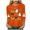 Orange_1, variant on Godom Women's Halloween Pumpkin Shirts Casual 3/4 Sleeve Ghosts Graphic Tees Round Neck Fall Trendy Clothes