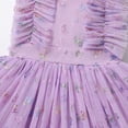 thumbnail image 5 of IBTOM CASTLE Kids Girls Birthday Party Dress Sequins Butterfly Daisy Polka Dots Embroidery Princess Tulle Wedding Pageant Evening Gown 9-10 Years Purple Butterfly, 5 of 8