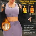 thumbnail image 5 of Junlan Women Sauna Sweat Suit Waist Trainer Corset Tummy Control Waist Trimmer Tank Top Neoprene Weight Loss Body Shaper Vest(Black Small), 5 of 7