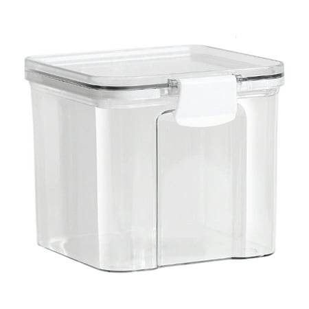 Clear Airtight Food Storage Container with Lids – Plastic Dry Food Canister for Kitchen Organization, Leakproof, Dishwasher Safe, Perfect for Flour, Rice, Snacks