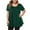 Green, variant on yillto Womens Plus Size Blouse Spring Summer Chiffon Tops Short Sleeve Round Neck Pleated Dressy Shirts