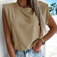 thumbnail image 3 of Womens Summer Tank Tops, Sleeveless Shirts for Women Casual Loose Fit Solid Color Crewneck Tanks Dressy Blouses, 3 of 6