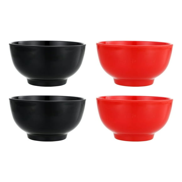 HLONK Melamine Bowls Bowl Bowls Melamine Noodle Dinnerware Plate Cereal Dip Rice Chinese Asian Prep Soup Pasta Salad Soy Sauce Dish Set Deep(4.53X4.53X2.44Inch)