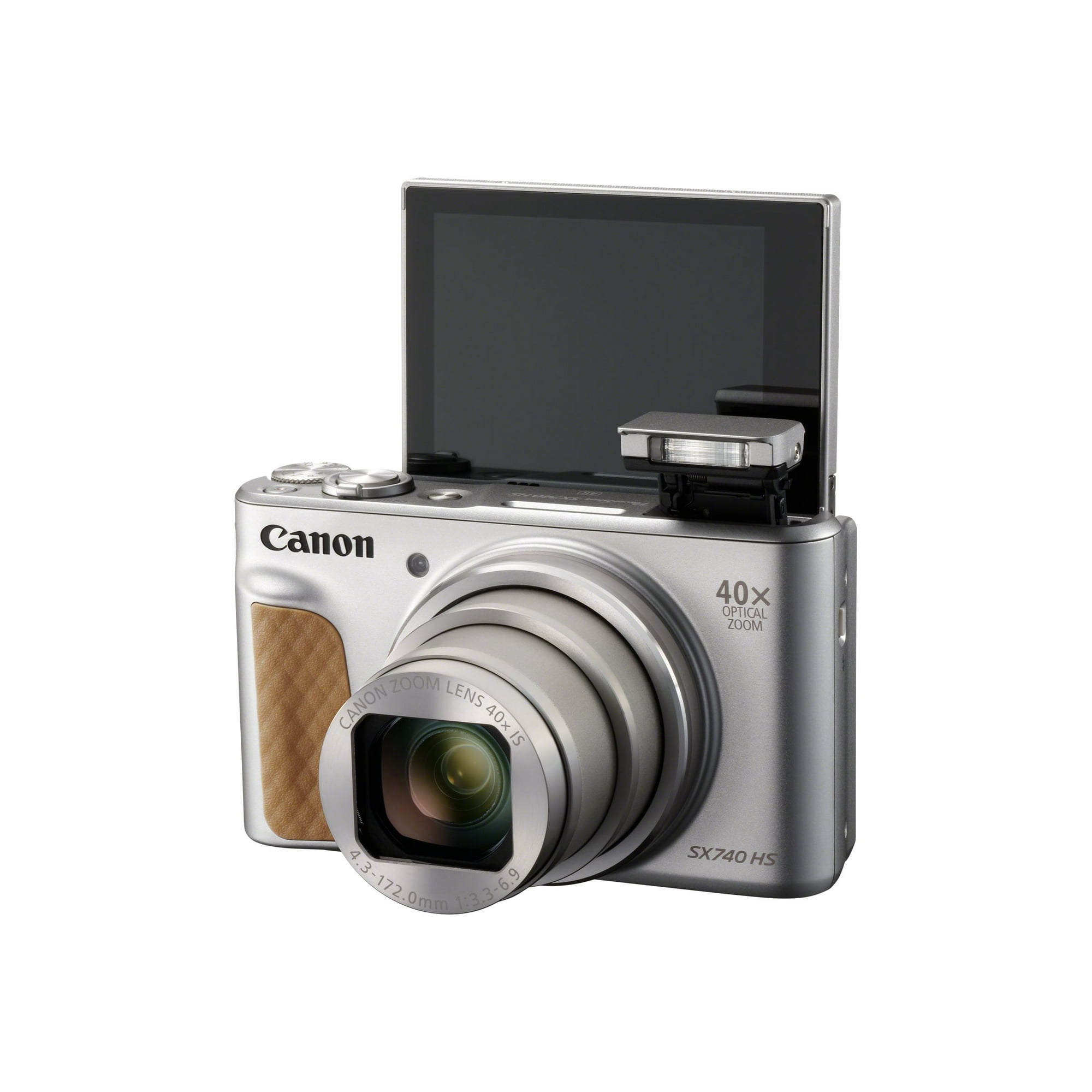 Canon PowerShot SX740 HS - Digital camera - compact - 20.3 MP - 4K / 30 fps - 40x optical zoom - Wi-Fi, Bluetooth - silver