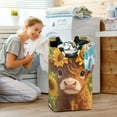 thumbnail image 6 of Laundry Basket Collapsible Laundry Basket Hamper with Handles for Dorm Clothes Toy Storage Cute Highland Cow, 6 of 7