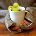 thumbnail image 3 of Loose Tea Brewer Filtro de té de acero inoxidable Difusor de té para tetera Colador de té de silicona Cute Little Man Tea Lazy Tea Brewer, 3 of 5