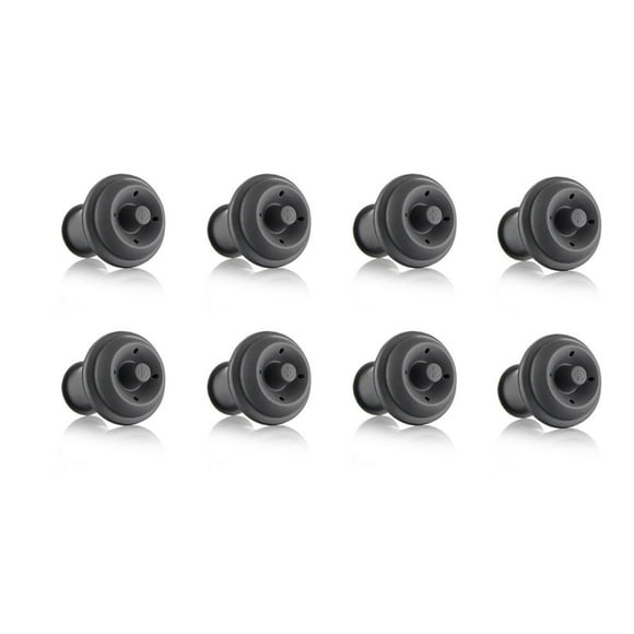 Vacu Vin Wine Saver Vacuum Stoppers - Set of 12 - Gray - for Wine Bottles - Keep Wine Fresh for Up to a Week with Airtight Seal - Compatible with Vacu Vin Wine Saver Pump